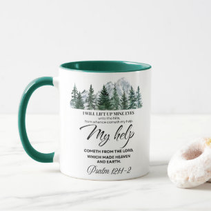 Psalm 121:1-2 Ich werde meine Augen hochheben Berg Tasse