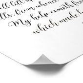 Psalm 121:1-2 Ich werde meine Augen, Schrift, erhe Poster (Ecke)