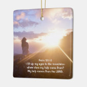 Psalm 121:1-2 Meine Hilfe kommt vom Herrn Keramikornament (Links)