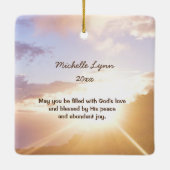 Psalm 121:1-2 Meine Hilfe kommt vom Herrn Keramikornament (Rückseite)