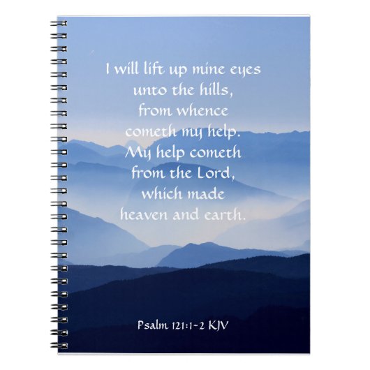 Psalm 121:1-2 Meine Hilfe kommt von der LORD Notizblock (Vorderseite)