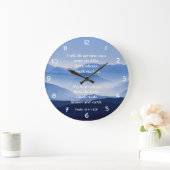 Psalm 121:1-2 My help cometh from the LORD Große Wanduhr (Zuhause)