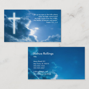 Psalm 121; 1 2% pipe% blaues christliches visitenkarte