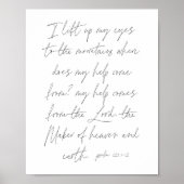 Psalm 121:1-2 Script Poster (Vorne)