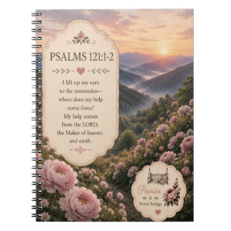 Psalm 121: 1-2 Tagebuch/Notizbuch Notizblock