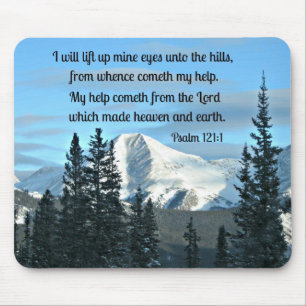 Psalm-121:1 hebe ich Bergwerkaugen… an Mousepad