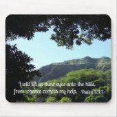 Psalm 121:1 Ich werde meine Augen zu den Mousepad (Vorne)