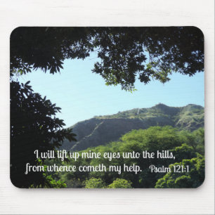 Psalm 121:1 Ich werde meine Augen zu den Mousepad