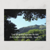 Psalm 121:1 Ich werde meine Augen zu den Postkarte (Vorderseite)