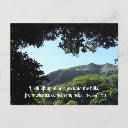 Psalm 121:1 Ich werde meine Augen zu den Postkarte (Vorderseite)