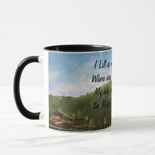 Psalm 121:1 Kunsthandwerk Tasse (Links)