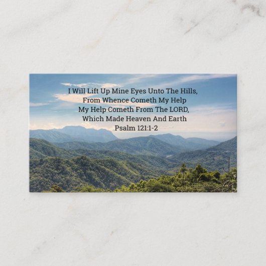 Psalm 121 1und 2 Church Business Card Visitenkarte (Vorderseite)