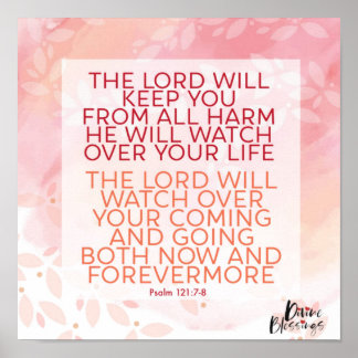 Psalm 121:7-8 Der Herr Behalte euch vom Hammer Poster