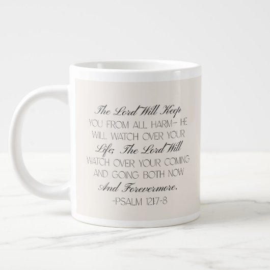 Psalm 121:7-8 Hoffnung Bibelvers Tasse (Links)