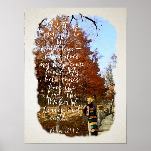 Psalm 121 Bibel Verse Wall Kunst Schrift Printmedi Poster (Vorne)