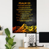 Psalm 121 Bibelverse Poster (Heimbüro)