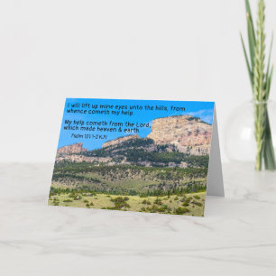 Psalm 121 Faith Get Well Care Beileid Note Card Dankeskarte