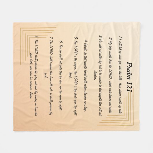 Psalm 121 fleecedecke (Vorderseite (Horizontal))