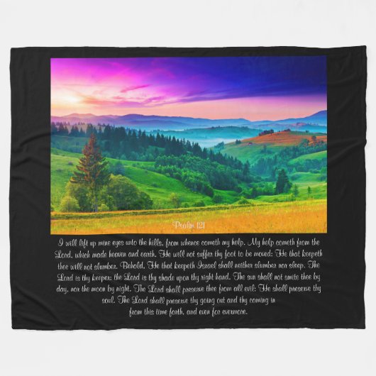 Psalm 121 fleecedecke (Vorderseite (Horizontal))