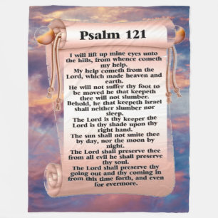 PSALM 121 FLEECEDECKE