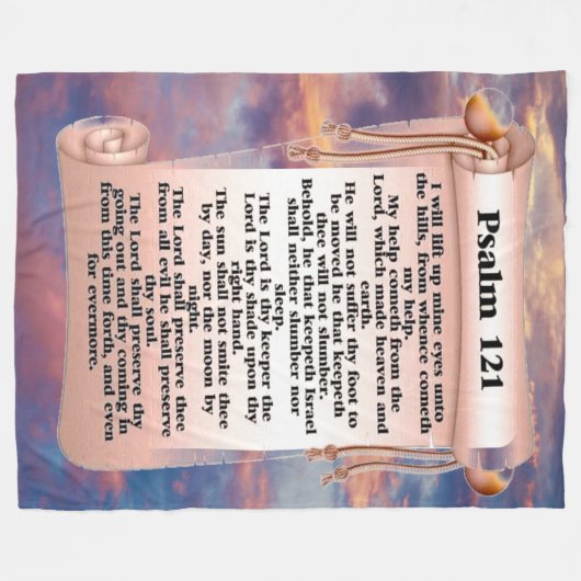 PSALM 121 FLEECEDECKE (Vorderseite (Horizontal))