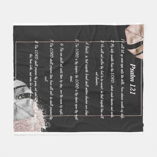 Psalm 121 fleecedecke (Vorderseite (Horizontal))