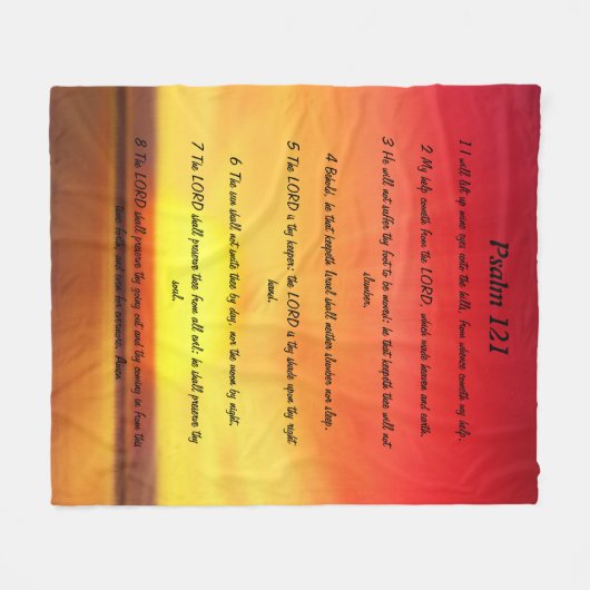 Psalm 121 fleecedecke (Vorderseite (Horizontal))