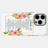 Psalm 121 Geometrischer Rahmen für Blumen Case-Mate iPhone Hülle (Rückseite (Horizontal))