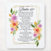 Psalm 121 Geometrischer Rahmen für Blumen Mousepad (Vorne)