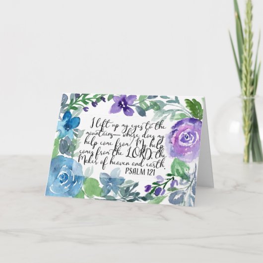 Psalm 121 Ich hebe meine Augen auf Karte (Vorderseite)