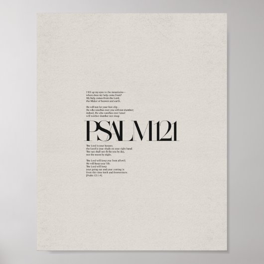 Psalm 121 - "Ich heben meine Augen auf die Hügel" Poster (Vorne)