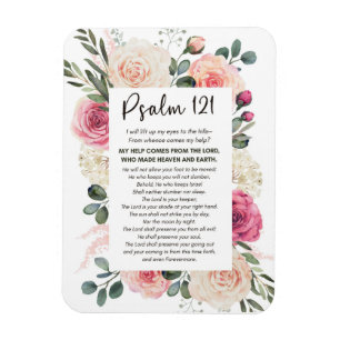 Psalm 121 Ich werde meine Augen erheben Florale Bi Magnet