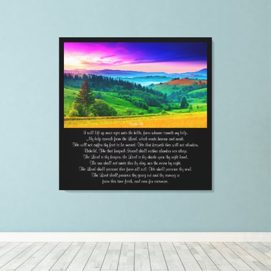Psalm 121 leinwanddruck (Insitu (Holzboden))