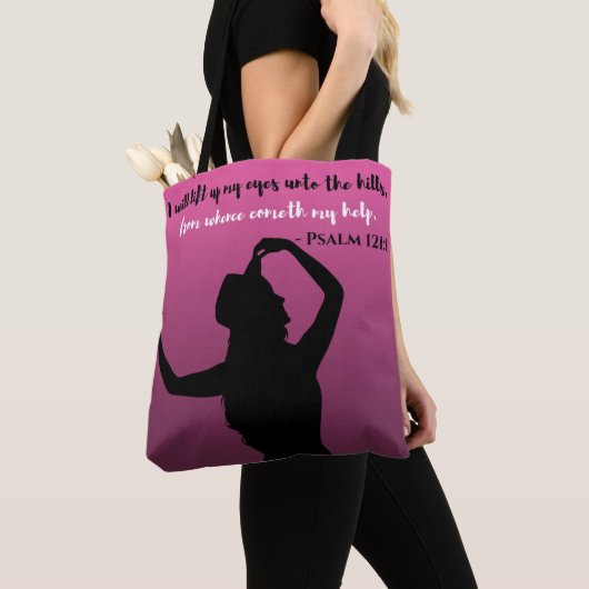 Psalm 121 lila u. schwarze Tasche (Von Nahem)