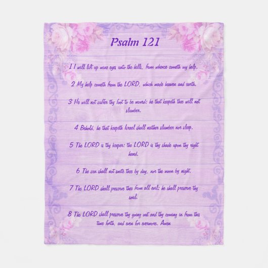 Psalm 121 Lilac-Fleecedecke Fleecedecke (Vorderseite)