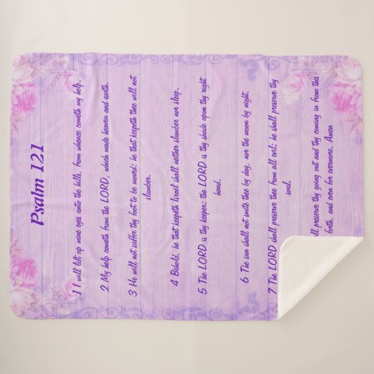 Psalm 121 Lilac Sherpadecke (Vorderseite (Horizontal))