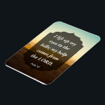 Psalm 121 - meine Hilfe kommt vom LORD Magnet<br><div class="desc">Psalm 121 - meine Hilfe kommt vom LORD Magnet Schönes Design mit Psalm 123 - Ich hebe die Augen zu den Hügeln, meine Hilfe kommt vom LORD. Es hat ein sehr inspirierendes Bild im Hintergrund mit dem geschriebenen Psalm. Es ist ZOLLBAR, und Sie können alle Wörter ändern. Gut als Geschenk...</div>