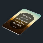 Psalm 121 - meine Hilfe kommt vom LORD Magnet<br><div class="desc">Psalm 121 - meine Hilfe kommt vom LORD Magnet Schönes Design mit Psalm 123 - Ich hebe die Augen zu den Hügeln, meine Hilfe kommt vom LORD. Es hat ein sehr inspirierendes Bild im Hintergrund mit dem geschriebenen Psalm. Es ist ZOLLBAR, und Sie können alle Wörter ändern. Gut als Geschenk...</div>