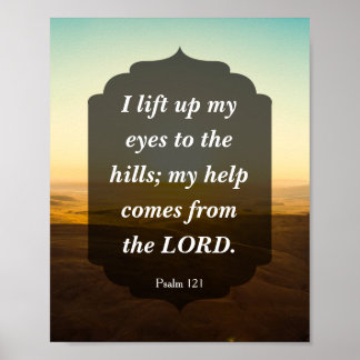 Psalm 121 - meine Hilfe kommt vom LORD Poster