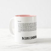 Psalm 121, MISSIONAR Zweifarbige Tasse (Vorderseite Links)