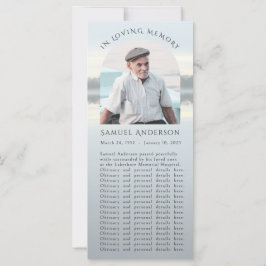 Psalm 121 Misty Lake Sunset Memorial Foto-Karte Karte