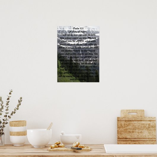 Psalm 121 poster (Küche)
