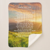 Psalm 121 Schrift Sherpa Blanket Sherpadecke (Vorderseite)