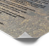 Psalm 121 Schutzerklärung Poster (Ecke)