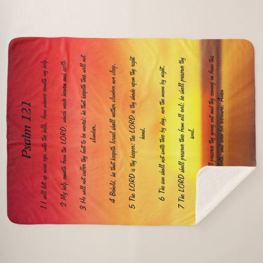 Psalm 121 Sherpa Blanket Sherpadecke (Vorderseite (Horizontal))