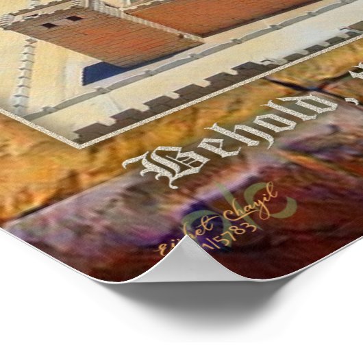 Psalm 121 The Guarding of Israel Temple Art Print Poster (Ecke)