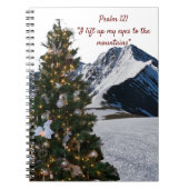 Psalm 121 Weihnachtsbaumgebirge Notebook Notizblock (Vorderseite)
