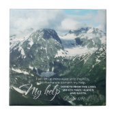 Psalm 121 werde ich meine Augen zu den Hügeln hoch Fliese (Vorderseite)