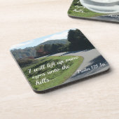 Psalm 121 werde ich meine Augen zu den Hügeln hoch Getränkeuntersetzer (Linke Seite)