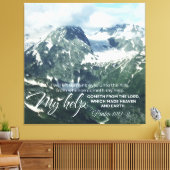 Psalm 121 werde ich meine Augen zu den Hügeln hoch Leinwanddruck (Insitu (Wohnzimmer))